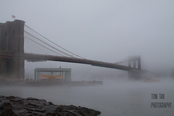 Brooklyn Bridge in the Fog