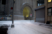 Manhattan Bridge Arch in Snow